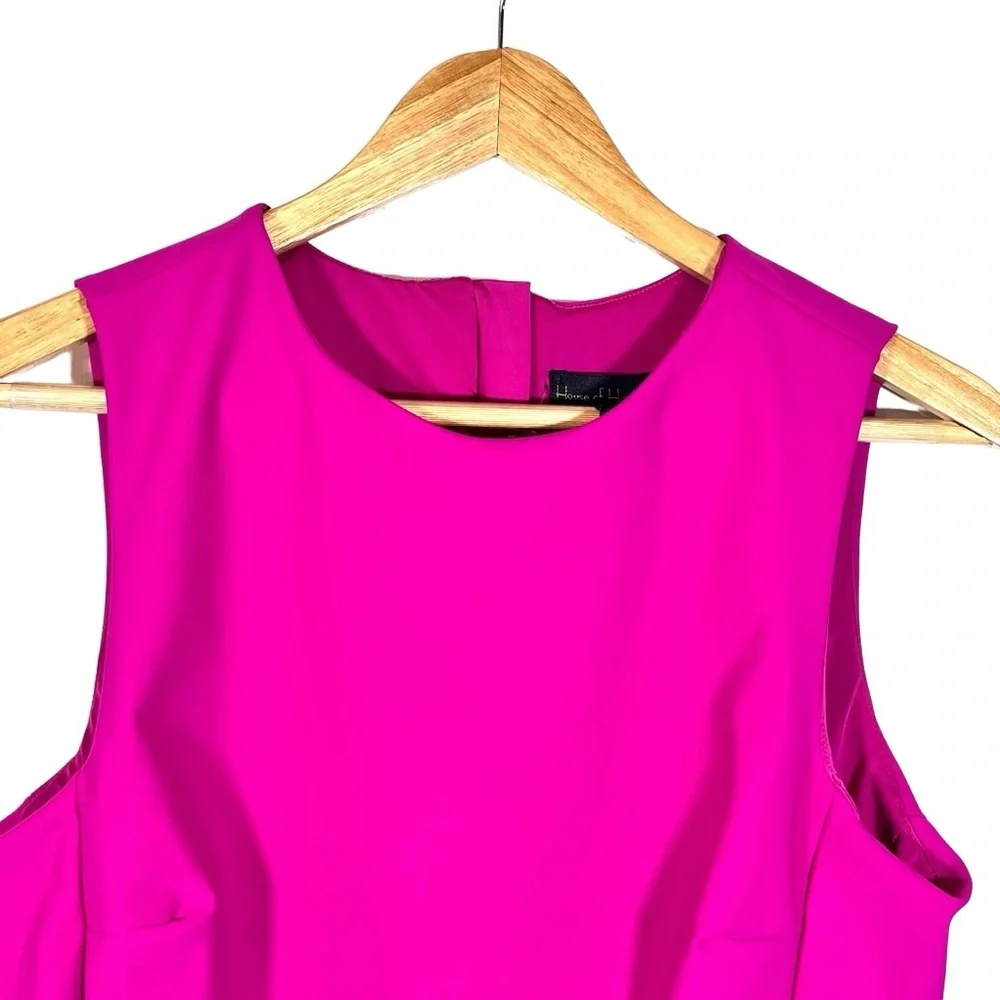NWT House of Harlow Fuchsia Pink Crop Top Back Full Zip Top Size 10 - Picture 4 of 7
